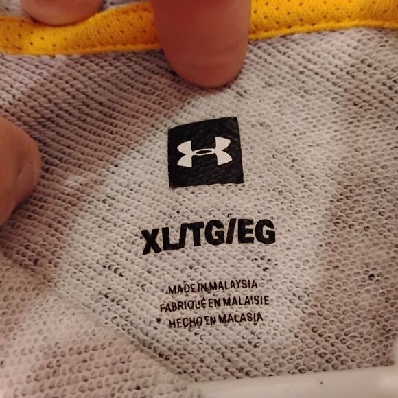 Project Rock Under Armour hoodie mens XL XLArge gray brahma bull sleeveless - Picture 6 of 9